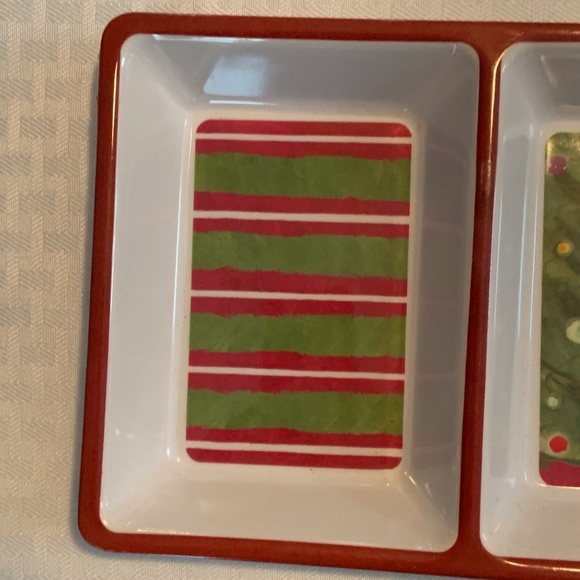 🦩Flavia lucite three compartment holiday serving dish, 6 x 12 inches - Picture 7 of 7